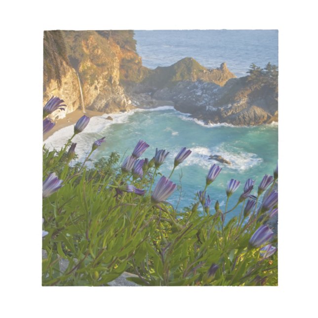 Bloco De Notas Cenário de McWay Falls desaba na praia e (Frente)