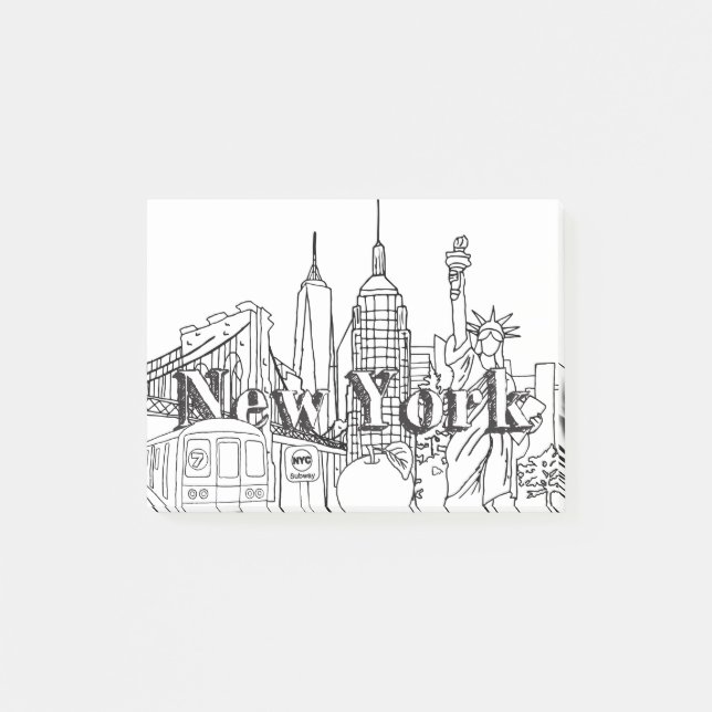 Bloco De Notas Centro NYE New York Vacsing Souvenirs NYC Gift (Frente)