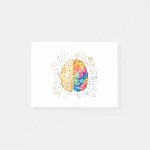 Bloco De Notas Cérebro Colorido - Ciência E Arte - Neurociência N