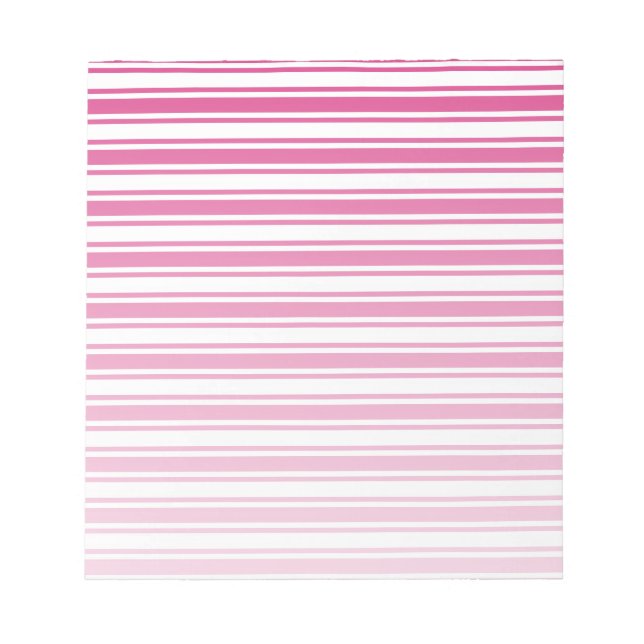 Bloco De Notas Cerise e faixas brancas de doces (Frente)