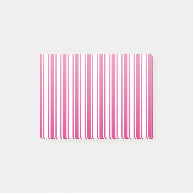 Bloco De Notas Cerise e faixas brancas de doces (Frente)