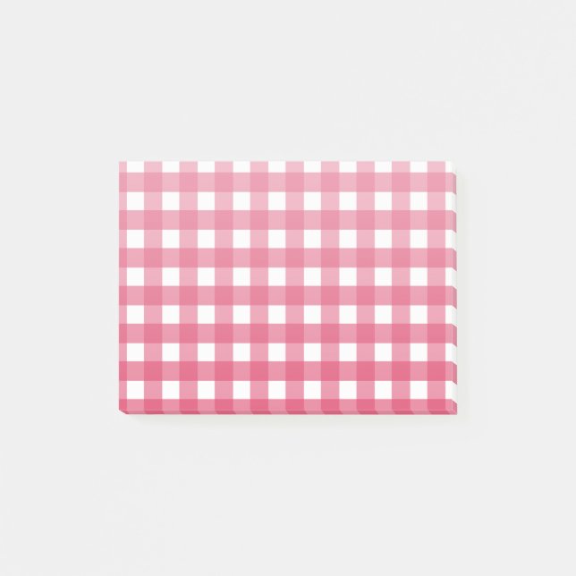Bloco De Notas Cerise Gingham (Frente)