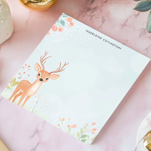 Bloco De Notas Cerveja Fawn Deer Woodland Nome Personalizado