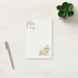 Bloco De Notas Cervos e Flores Notas Post-it