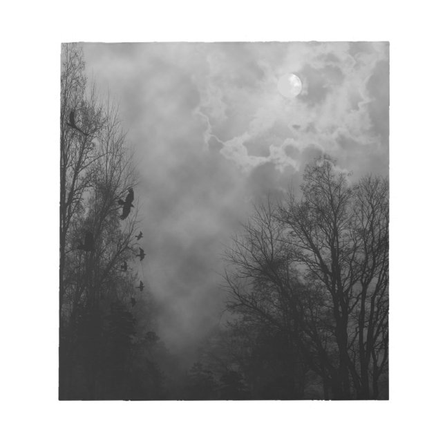 Bloco De Notas Céu Gótico Assombrado (Frente)