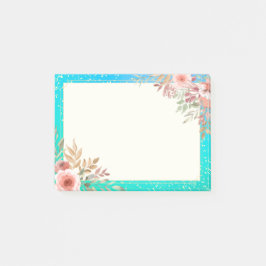 Bloco De Notas Chá de casamento Teal Dourada Bolinhas Confetti