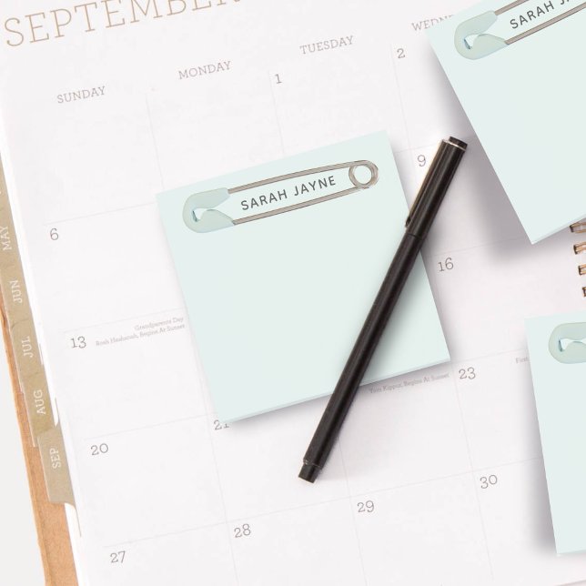 Bloco De Notas Chá de fraldas Simples Pino de Fralda Azul (Criador carregado)