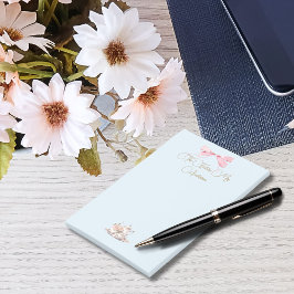 Bloco De Notas Chá de Noiva Festa de Chá Elegante Estilo Regência