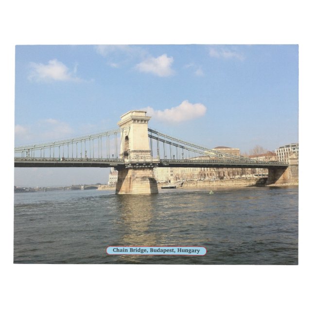 Bloco De Notas Chain Bridge, Budapeste, Hungria (Frente)