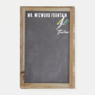 Bloco De Notas Chalkboard Color Chalk Personalize Professor