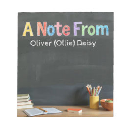 Bloco De Notas Chalkboard-Style Teacher Post-it Notes
