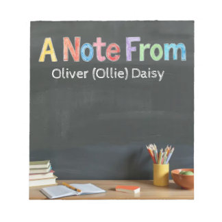 Bloco De Notas Chalkboard-Style Teacher Post-it Notes