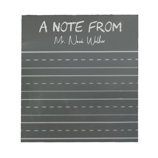 Bloco De Notas Chalkboard Themed Posta-it Notas (Frente)