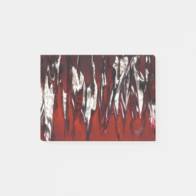 Bloco De Notas Chamas em vermelho a preto (Frente)