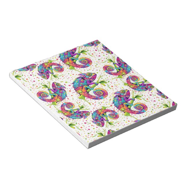 Bloco De Notas Chameleon Paint mantém estilo aquarela (Inclinado)