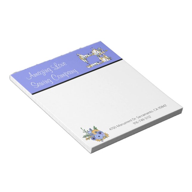 Bloco De Notas Chaminé de Vedação Floral Whimsical 2 Nota Pad (Inclinado)