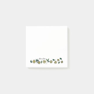 Bloco De Notas Chamomile Floral Banner Postado - Notas