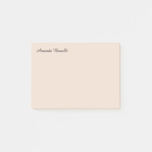 Bloco De Notas Champagne Pink Plain Simple Minimalist Modern