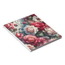 Bloco De Notas Charme Floral Rosa Atemporal