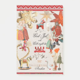 Bloco De Notas Charming Scandinavian Folk Christmas Wallpaper – V