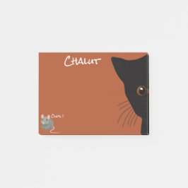 Bloco De Notas chat noir et souris