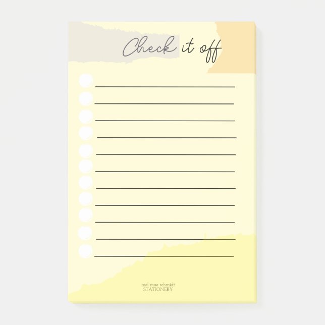 Bloco De Notas Check it off Notepad  (Frente)