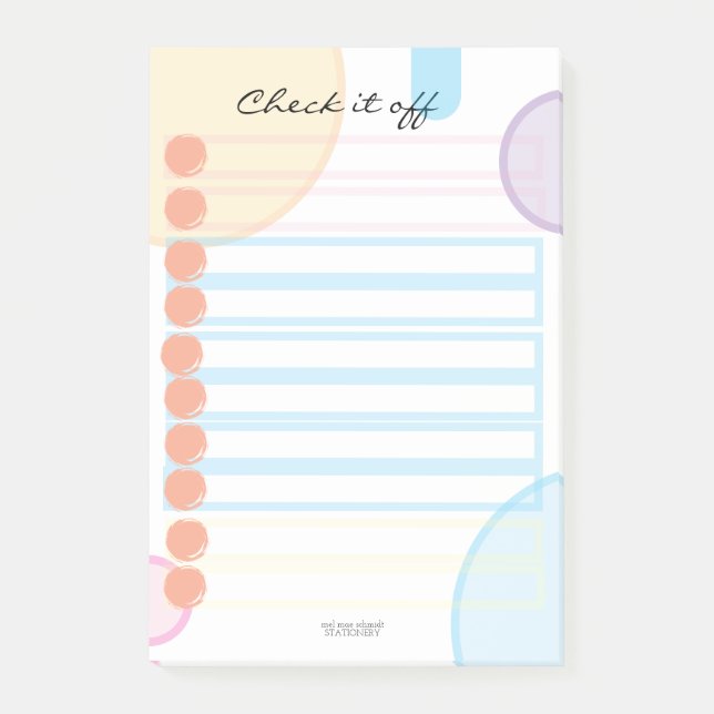 Bloco De Notas Check it off Notizblock Abhaken-Block (Frente)