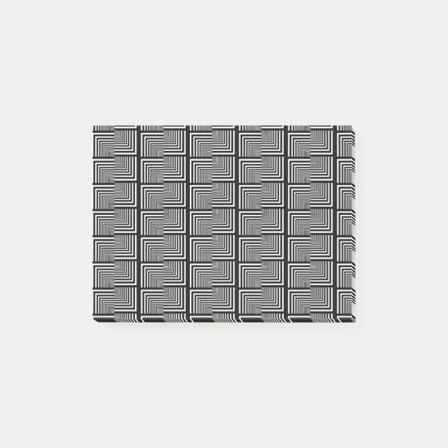 Bloco De Notas Checker Square Seamless Checkerboard Optical Party (Frente)