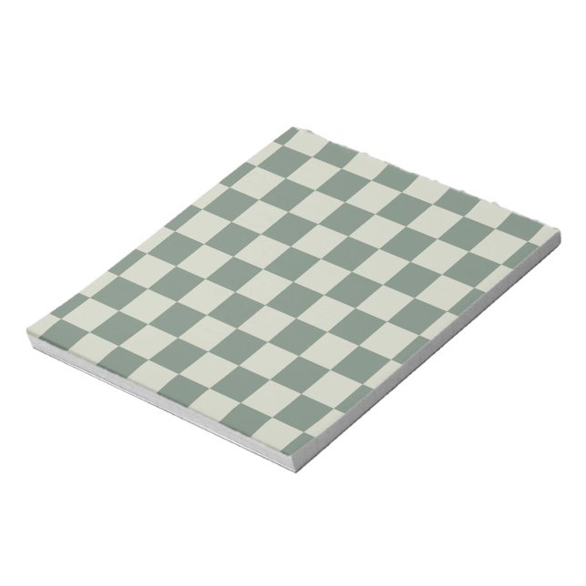 Bloco De Notas Checkerboard verde (Invertido)