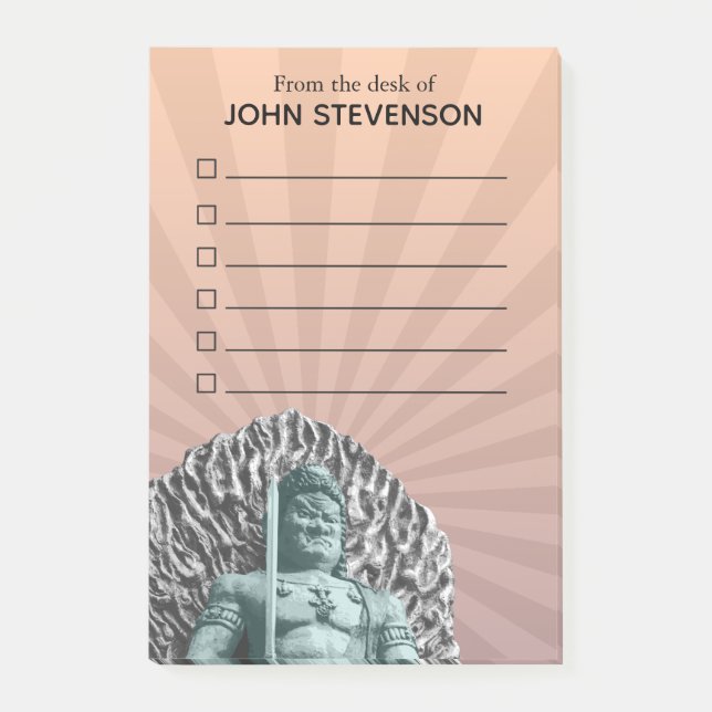 Bloco De Notas Checklist para o budista Deity Fudo Myo (Frente)