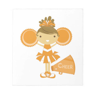 Bloco De Notas Cheerleader na laranja
