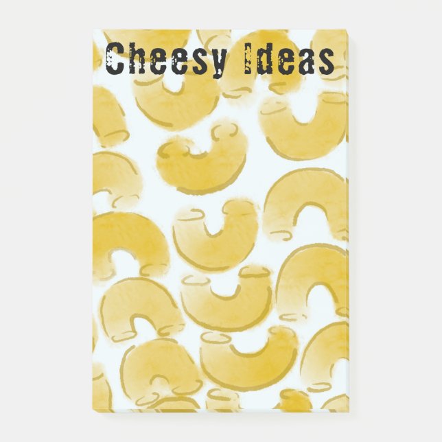 Bloco De Notas Cheesy Ideas Macaroni Pun (Frente)