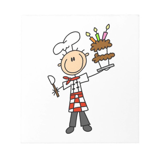 Bloco De Notas Chef Com Bolo De Aniversário (Frente)
