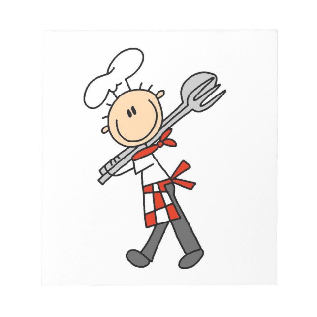 Bloco De Notas Chef Com Pinças De Salada (Frente)