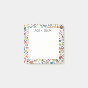 Bloco De Notas Chef de Ilustração PERSONALIZADO da Comida Fruta &