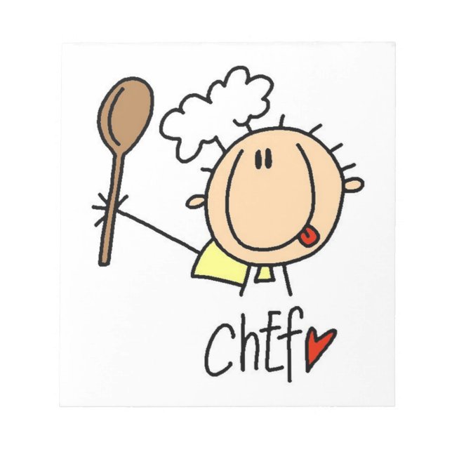 Bloco De Notas Chef Masculino (Frente)