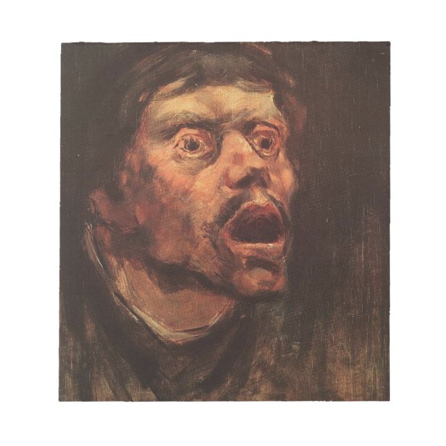 Bloco De Notas Chefe de um Homem Irritado (Tristeza e Sofrimento) (Frente)