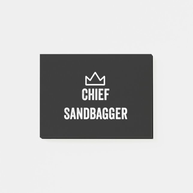 Bloco De Notas Chefe Sandbagger Golf Meme Bjj Chess Sandbag (Frente)