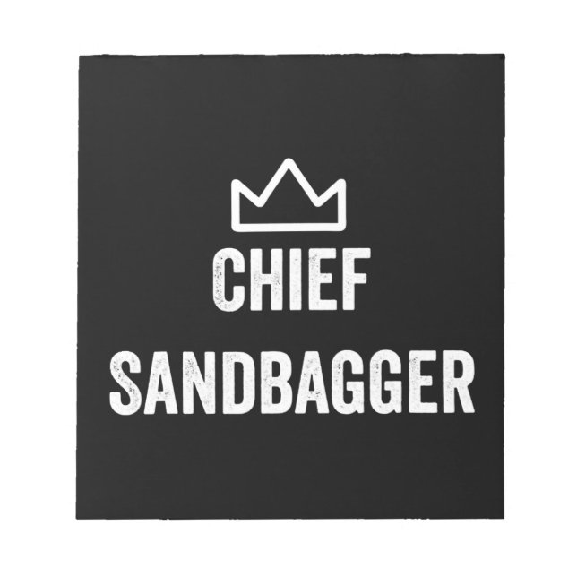 Bloco De Notas Chefe Sandbagger Golf Meme Bjj Chess Sandbag (Frente)
