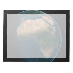 Bloco De Notas Cheio Terra Do Espaço Acima Do Continente Africano