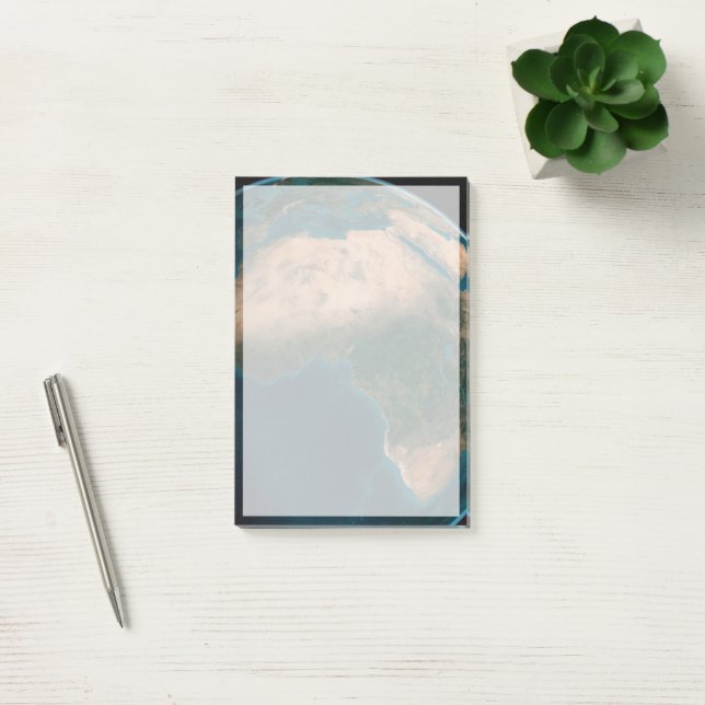 Bloco De Notas Cheio Terra Do Espaço Acima Do Continente Africano (Escritótio)