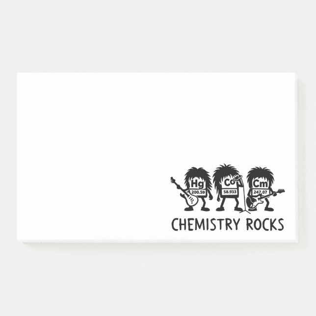 Bloco De Notas Chemistry Rocks Science Rock Band (Frente)
