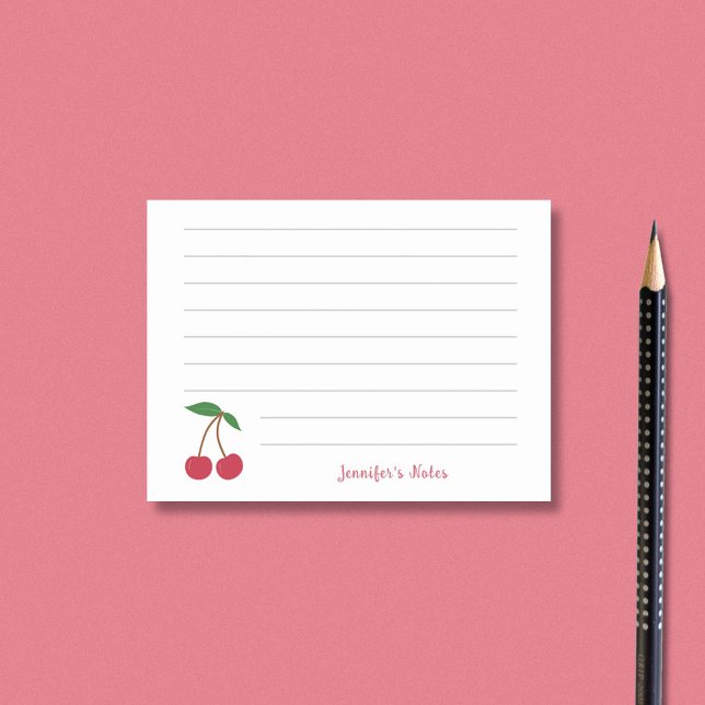 Bloco De Notas Cherry (Cherry Post-it Notes)