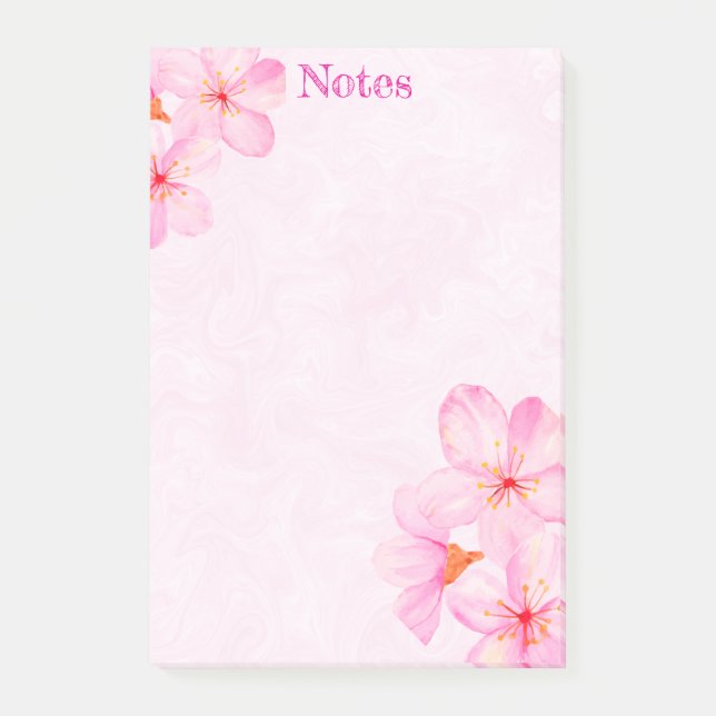 Bloco De Notas Cherry Blossom Pretty Pink Custom (Frente)