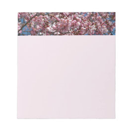 Bloco De Notas Cherry Blossoms e Blue Sky Primavera Floral