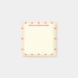 Bloco De Notas Cherry Picked Tasks Cute Border Retro Pop