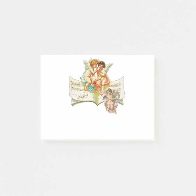 Bloco De Notas cherubs de anjo musical (Frente)