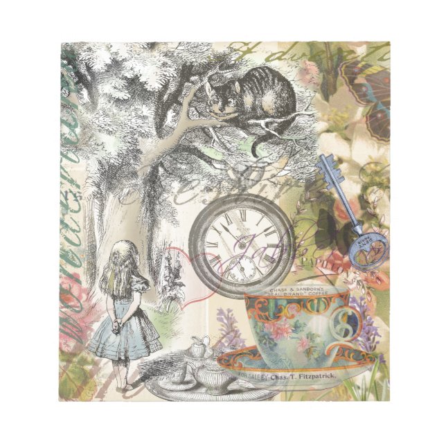 Bloco De Notas Cheshire Cat Alice Wonderland Classic (Frente)