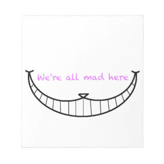 Bloco De Notas Cheshire Cat Smile