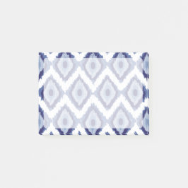 Bloco De Notas Chevron Branco de Diamond Azul Indigo Tribal